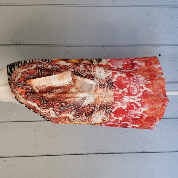 Rhinestone Floral Top. Stripes Zebra Flowers - Picture 3 of 10